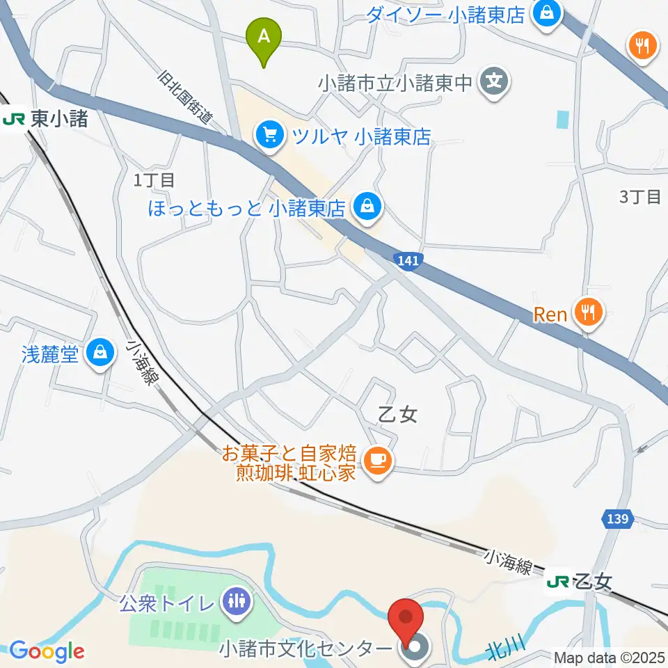 小諸市文化会館周辺の駐車場・コインパーキング一覧地図