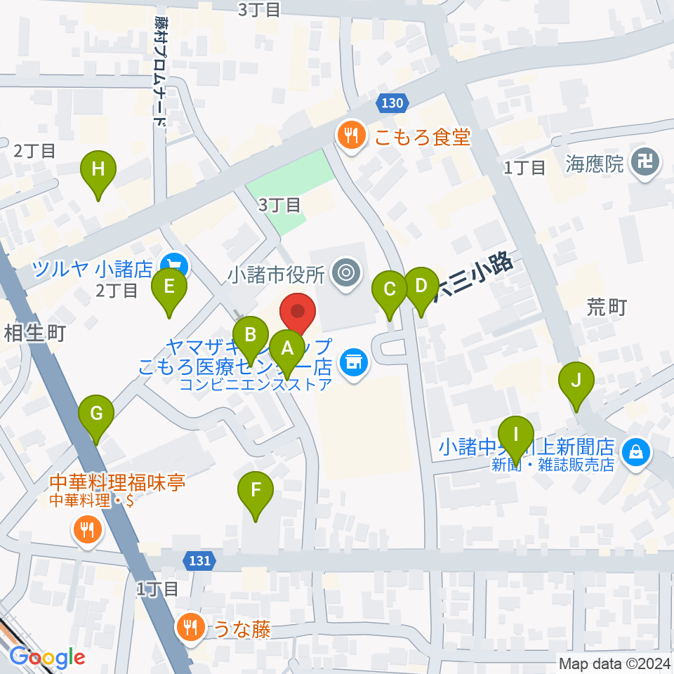 小諸市市民交流センター周辺の駐車場・コインパーキング一覧地図