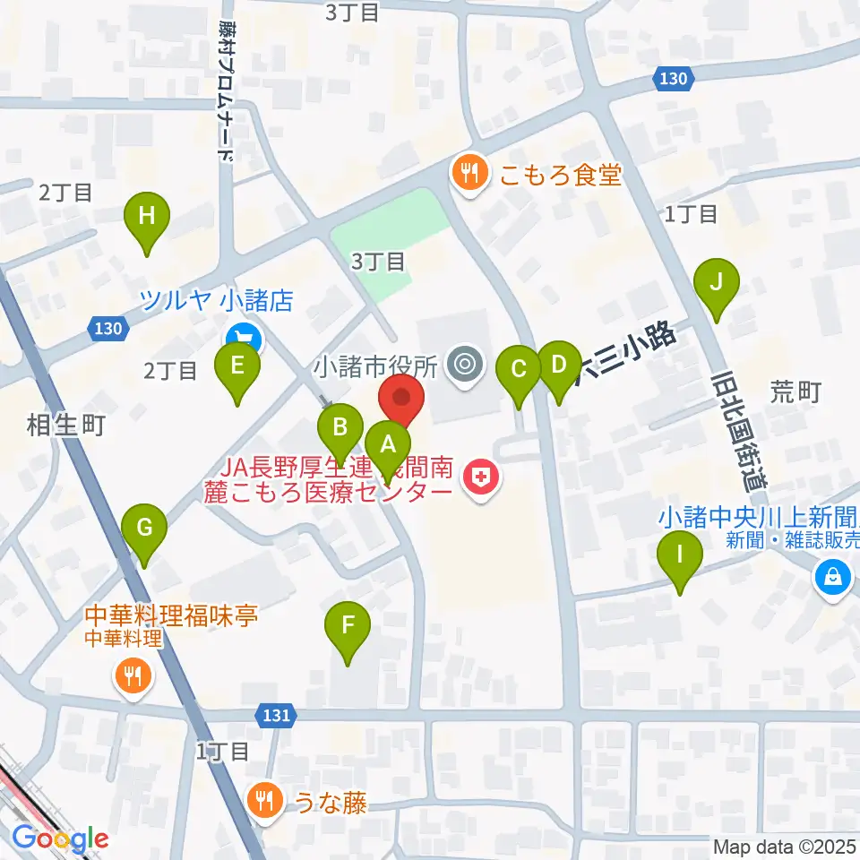 小諸市市民交流センター周辺の駐車場・コインパーキング一覧地図