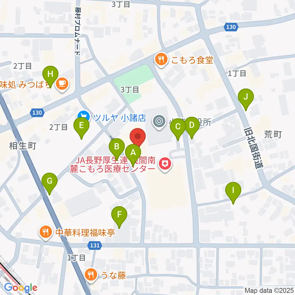 小諸市市民交流センター周辺の駐車場・コインパーキング一覧地図