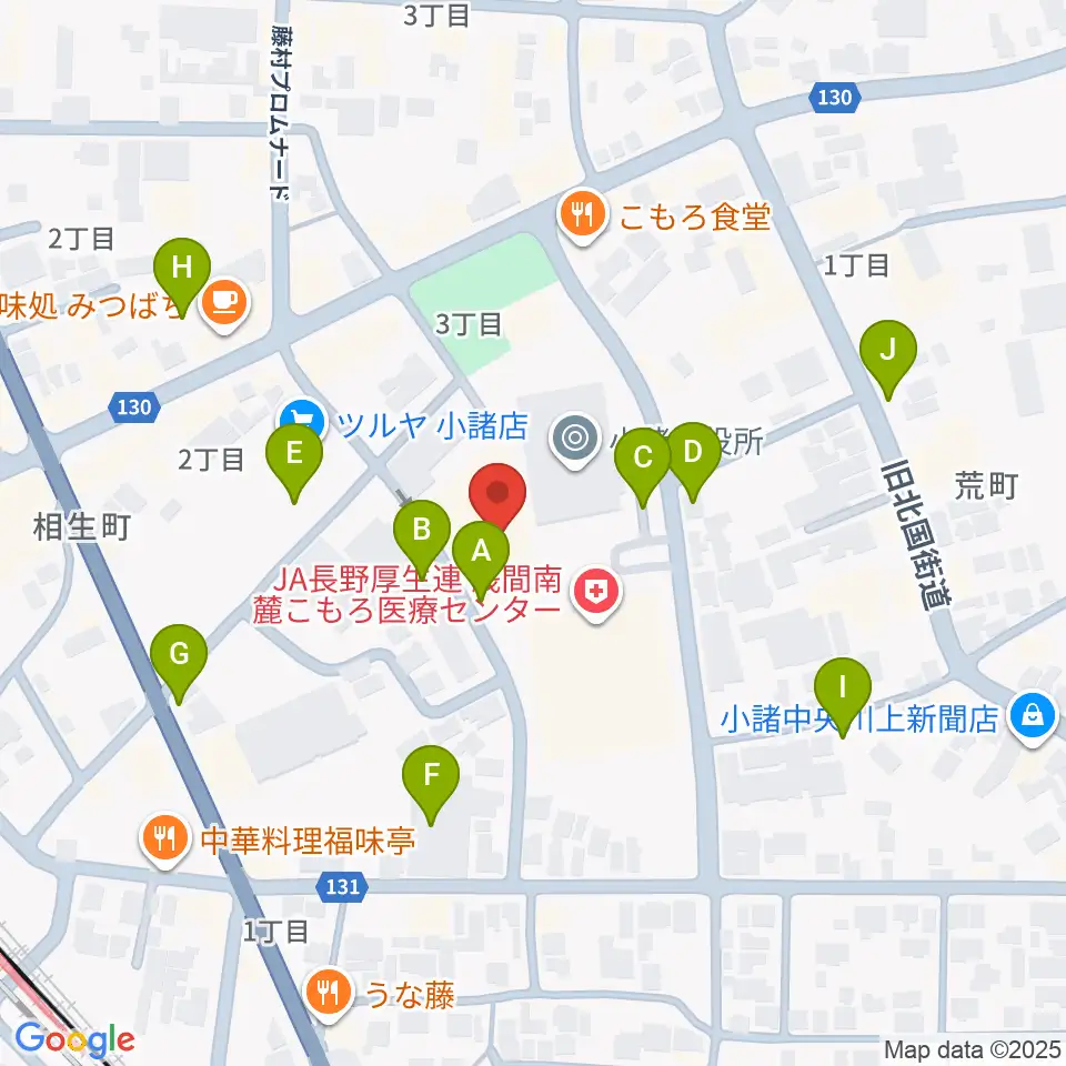 小諸市市民交流センター周辺の駐車場・コインパーキング一覧地図