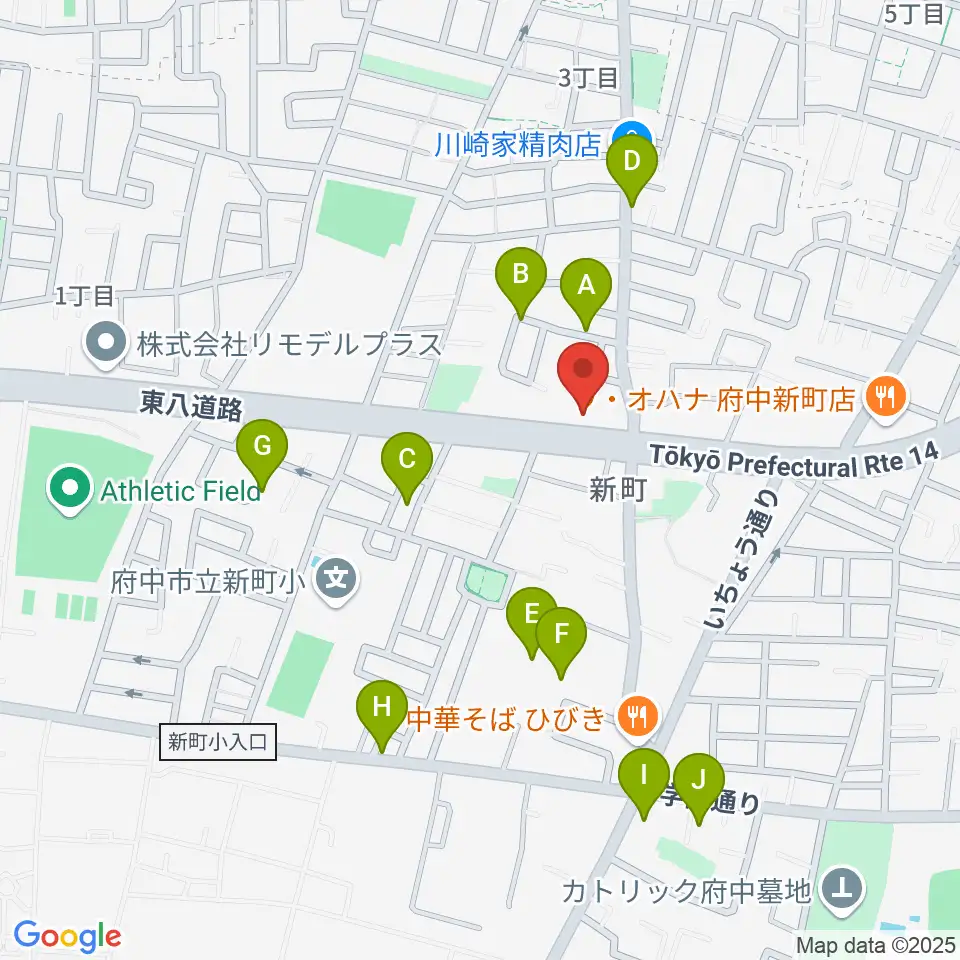 府中スタジオパステル周辺の駐車場・コインパーキング一覧地図