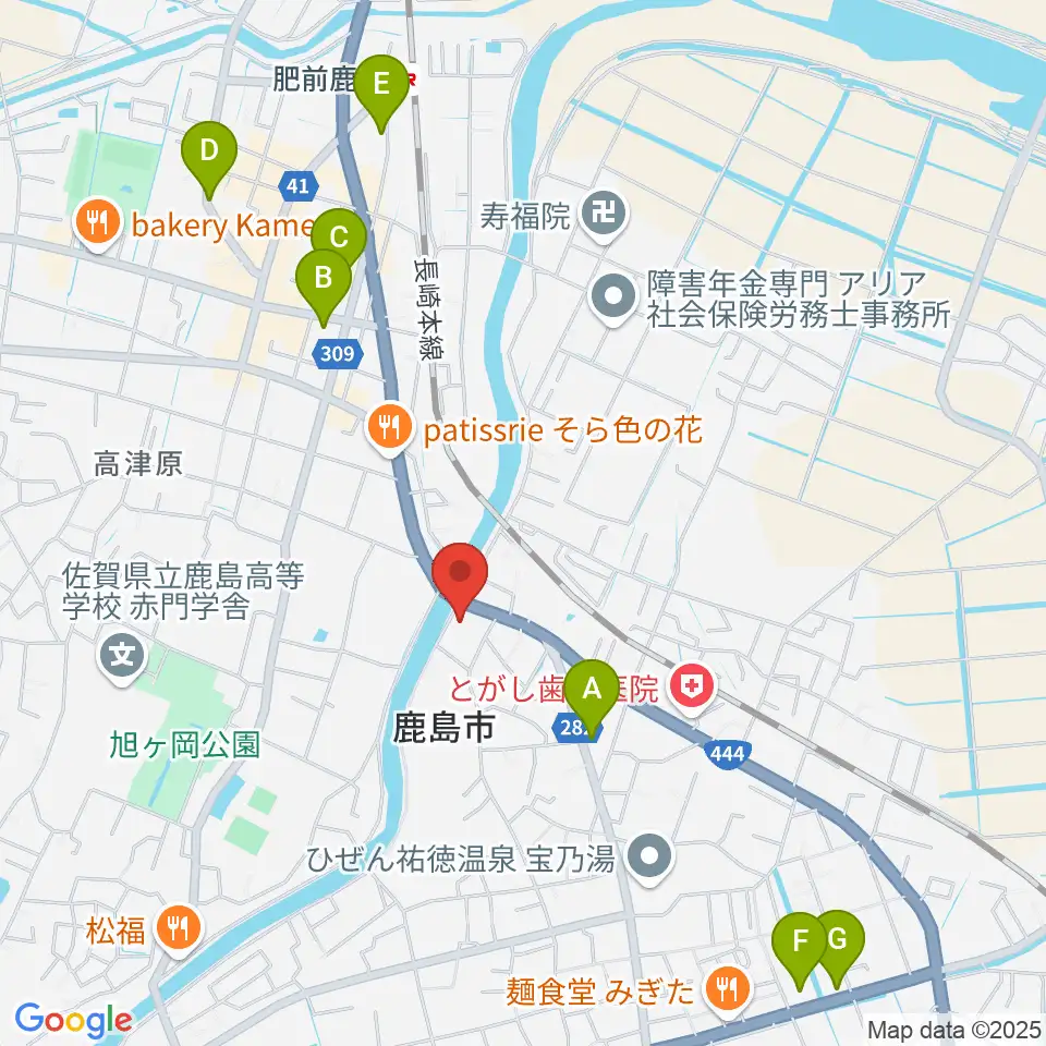 鹿島市生涯学習センター・エイブル周辺の駐車場・コインパーキング一覧地図