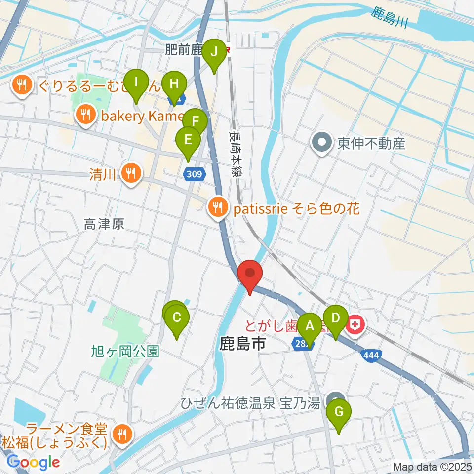 鹿島市生涯学習センター・エイブル周辺の駐車場・コインパーキング一覧地図