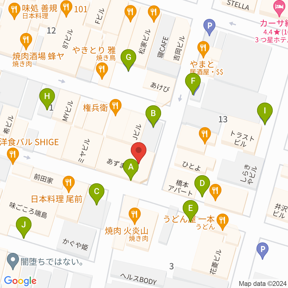広島CONQUEST周辺の駐車場・コインパーキング一覧地図