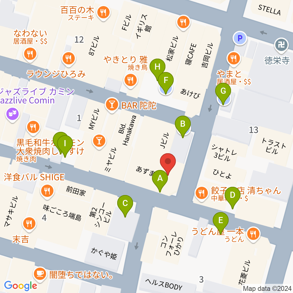 広島CONQUEST周辺の駐車場・コインパーキング一覧地図