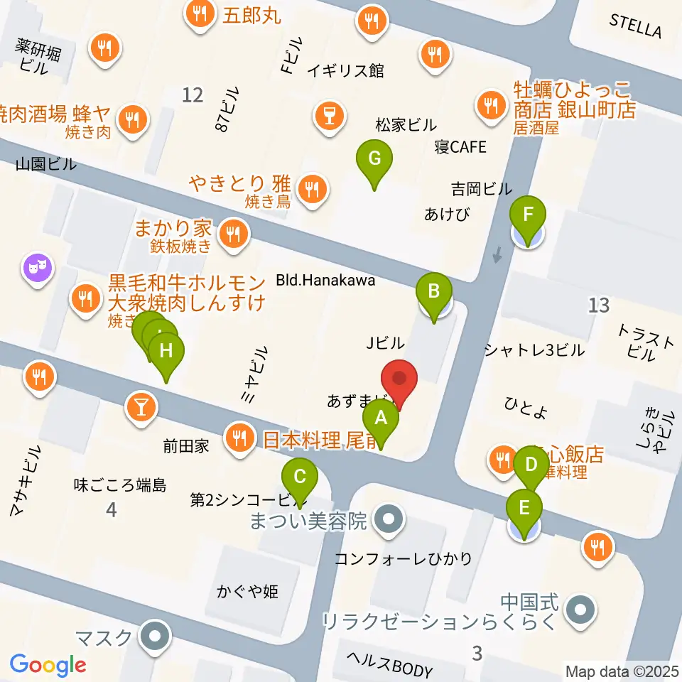 広島CONQUEST周辺の駐車場・コインパーキング一覧地図