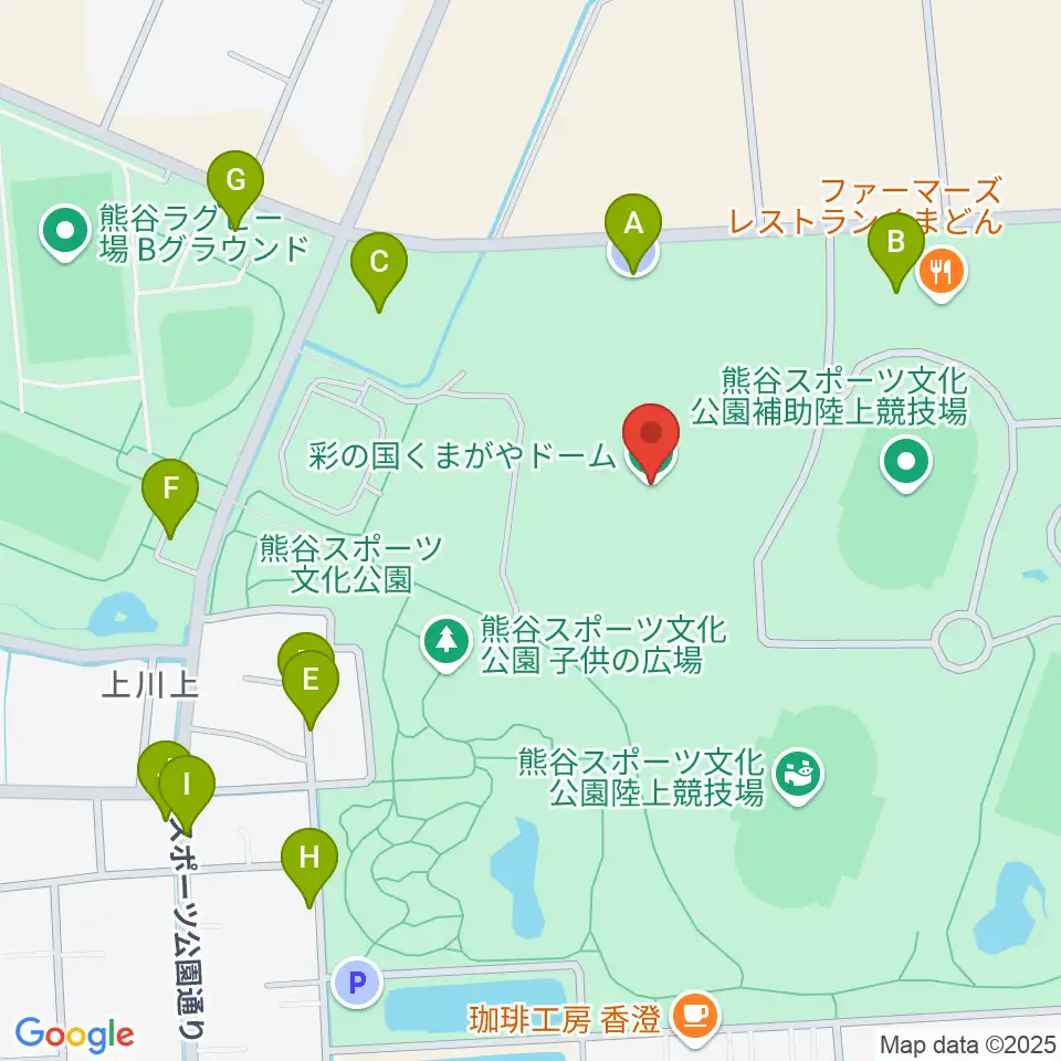 彩の国くまがやドーム周辺の駐車場・コインパーキング一覧地図