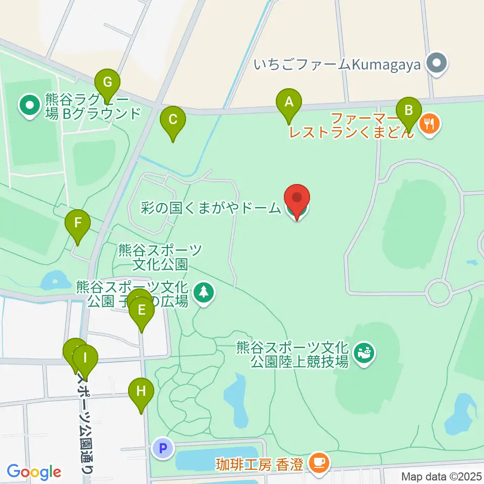 彩の国くまがやドーム周辺の駐車場・コインパーキング一覧地図