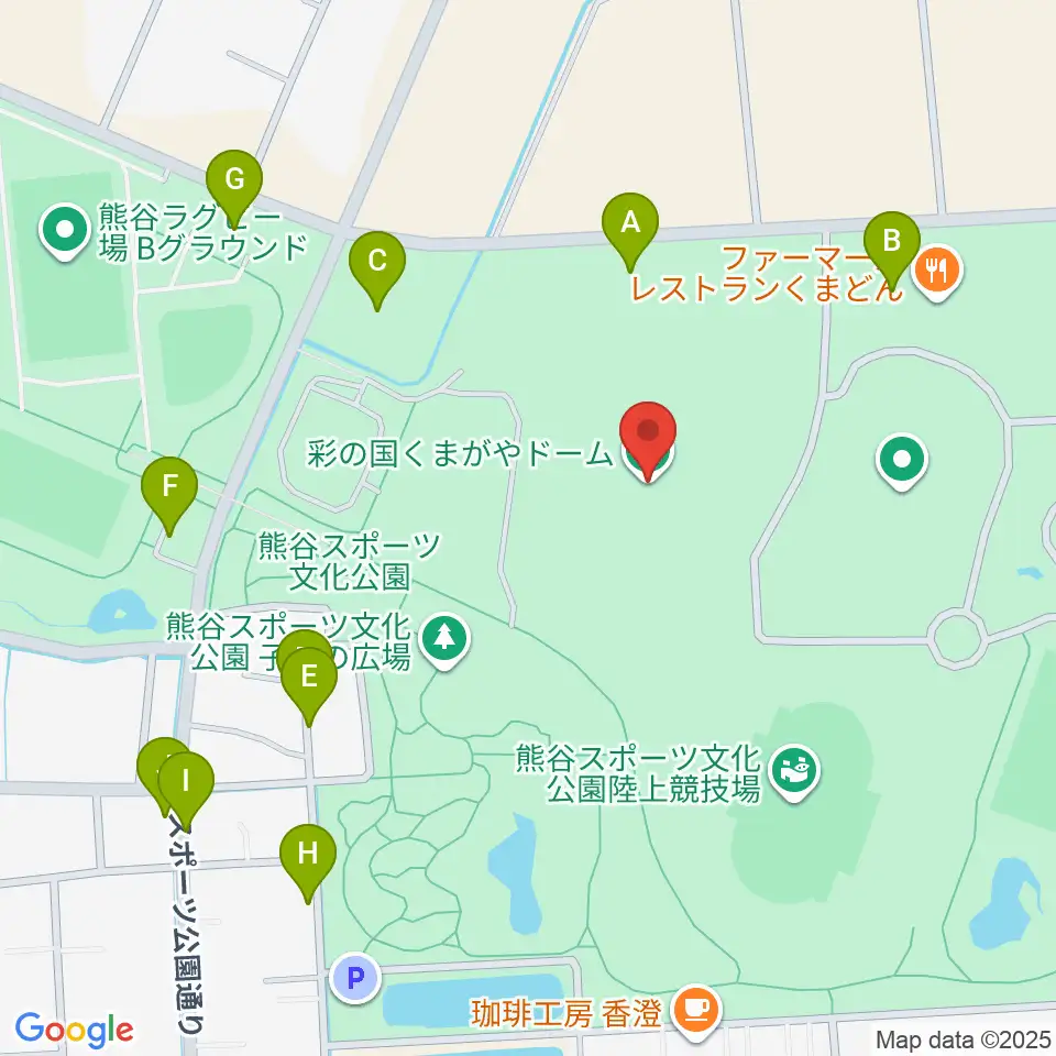 彩の国くまがやドーム周辺の駐車場・コインパーキング一覧地図