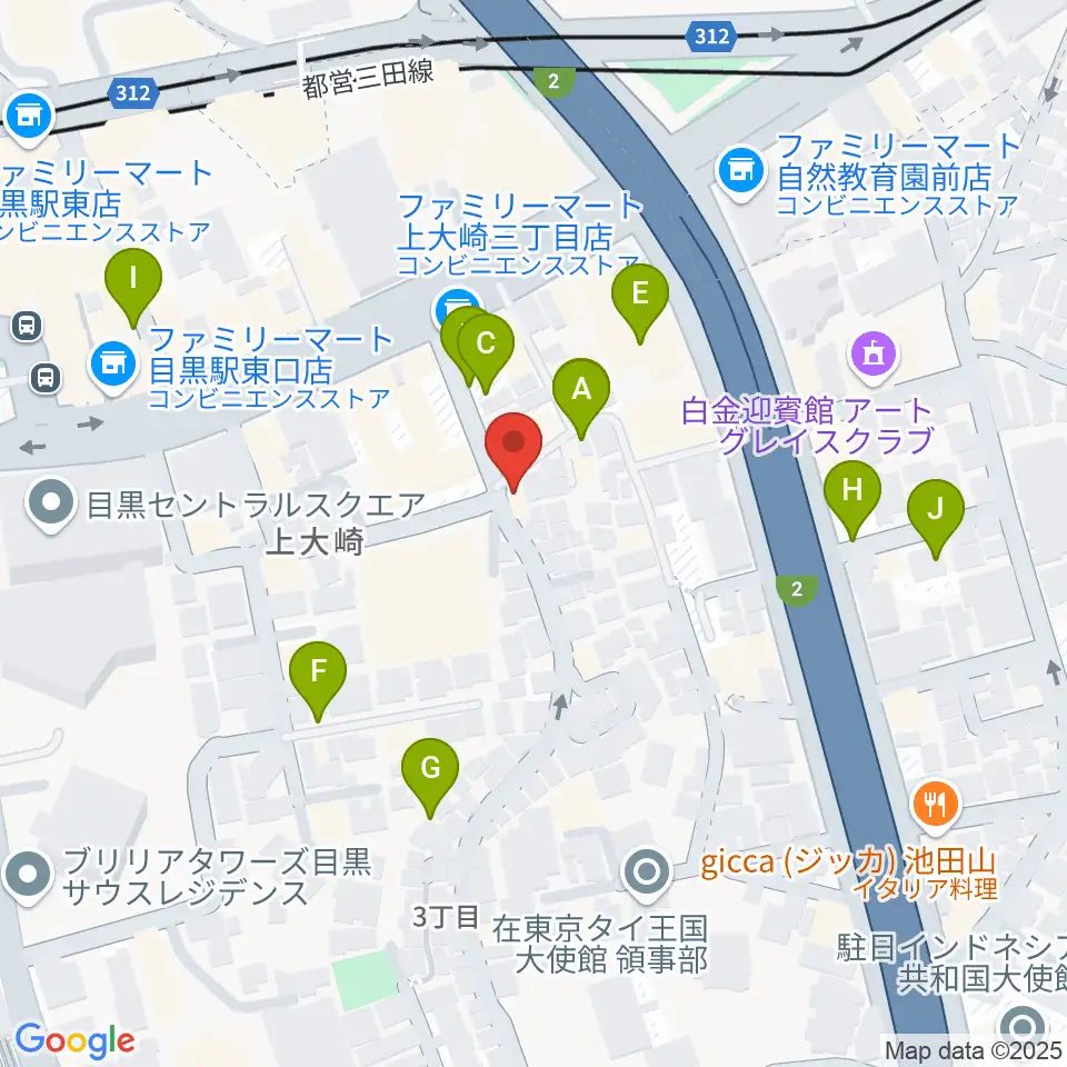 目黒Cozy周辺の駐車場・コインパーキング一覧地図