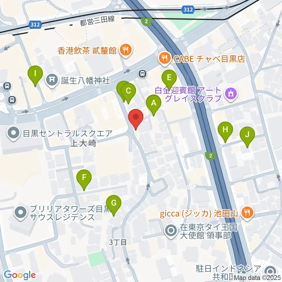 目黒Cozy周辺の駐車場・コインパーキング一覧地図