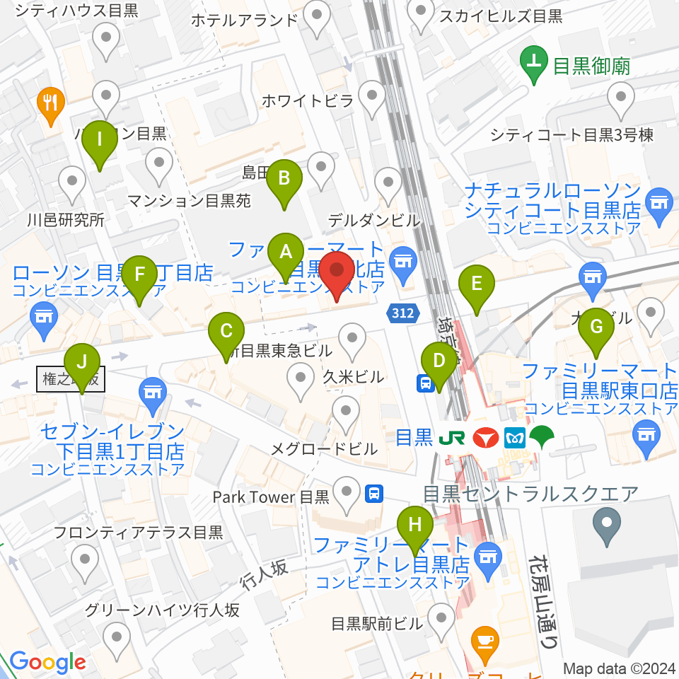 目黒シネマ周辺の駐車場・コインパーキング一覧地図