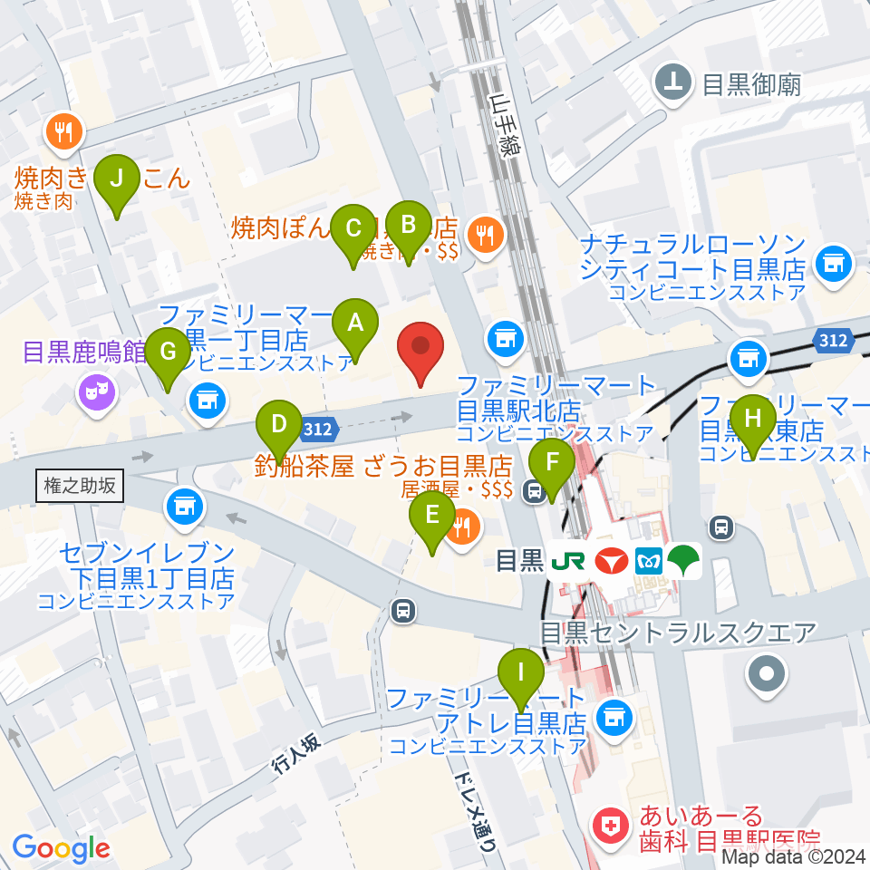 目黒シネマ周辺の駐車場・コインパーキング一覧地図