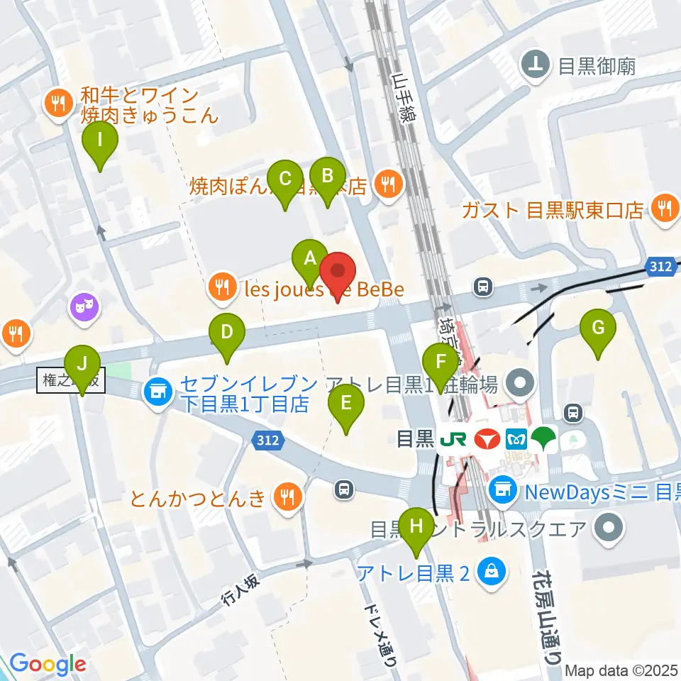 目黒シネマ周辺の駐車場・コインパーキング一覧地図
