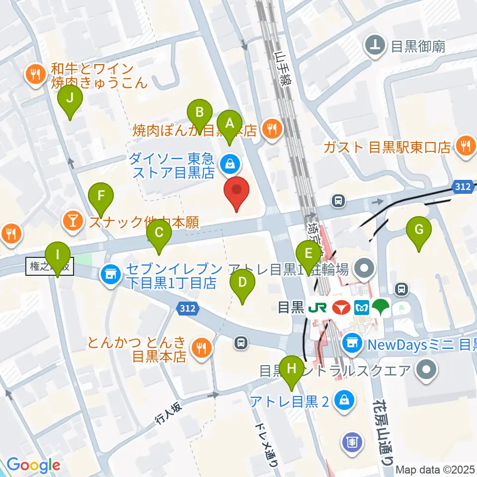 目黒シネマ周辺の駐車場・コインパーキング一覧地図