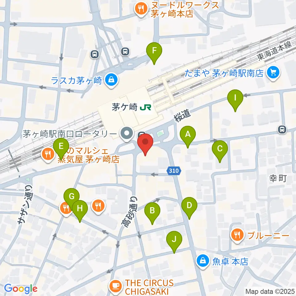 長谷川楽器店 駅前センター周辺の駐車場・コインパーキング一覧地図