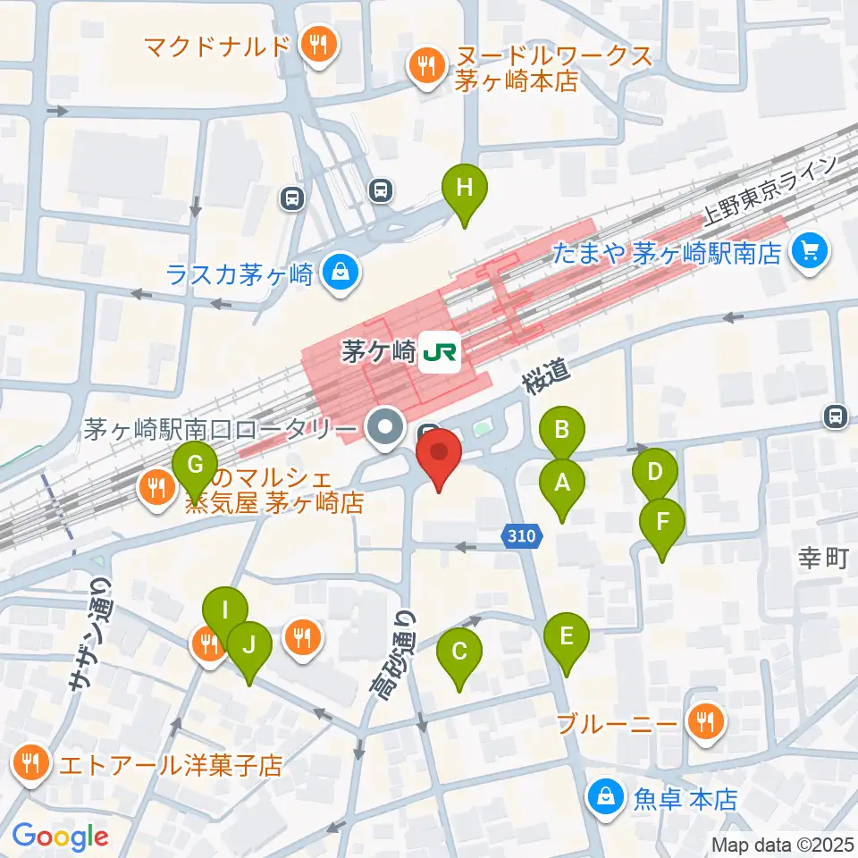 長谷川楽器店 駅前センター周辺の駐車場・コインパーキング一覧地図