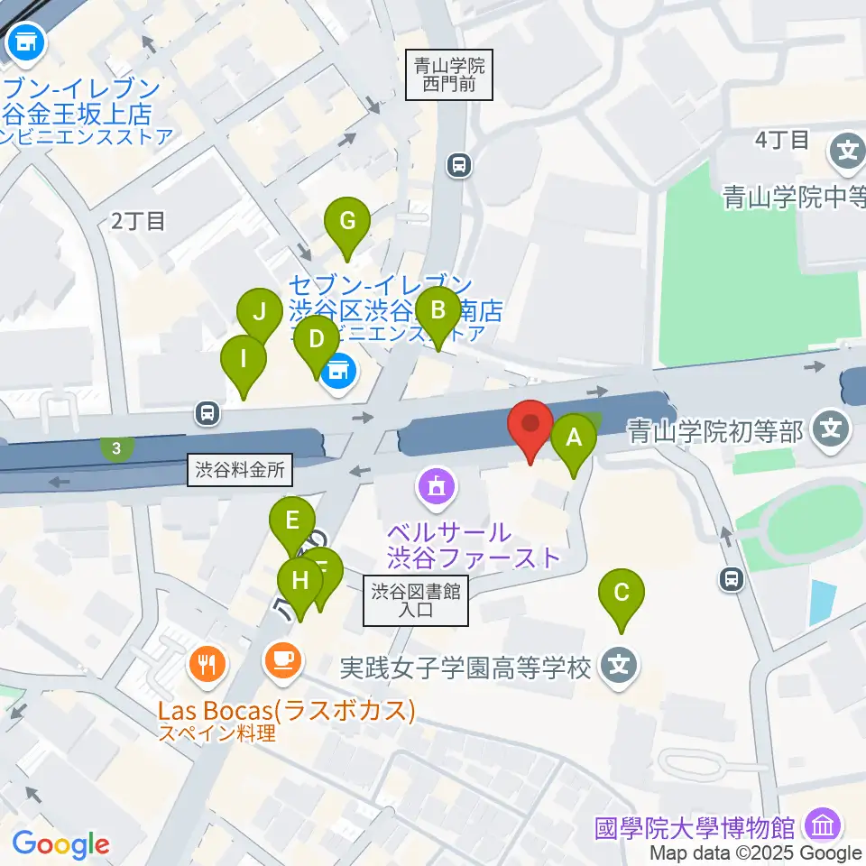 沖田ギター工房 渋谷店周辺の駐車場・コインパーキング一覧地図