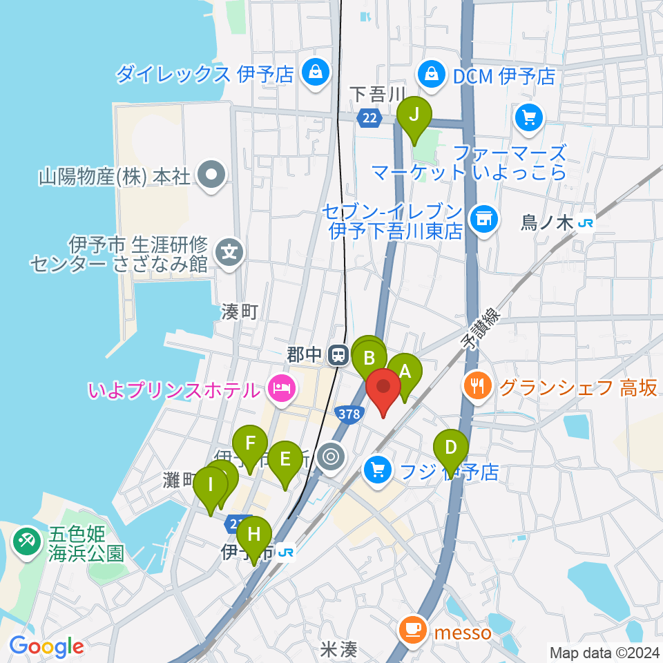 IYO夢みらい館周辺の駐車場・コインパーキング一覧地図