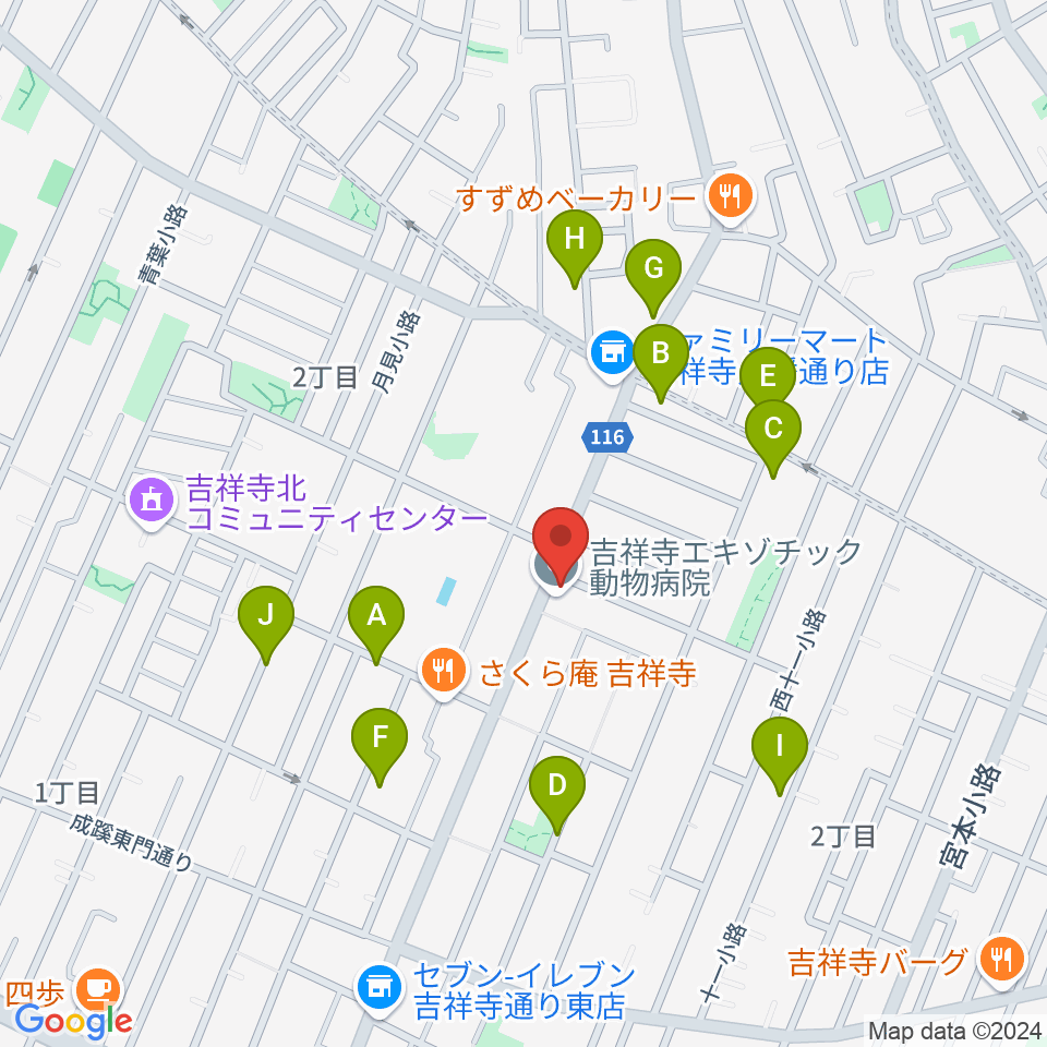 Akkord Guitars周辺の駐車場・コインパーキング一覧地図