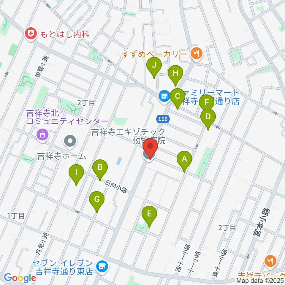 Akkord Guitars周辺の駐車場・コインパーキング一覧地図