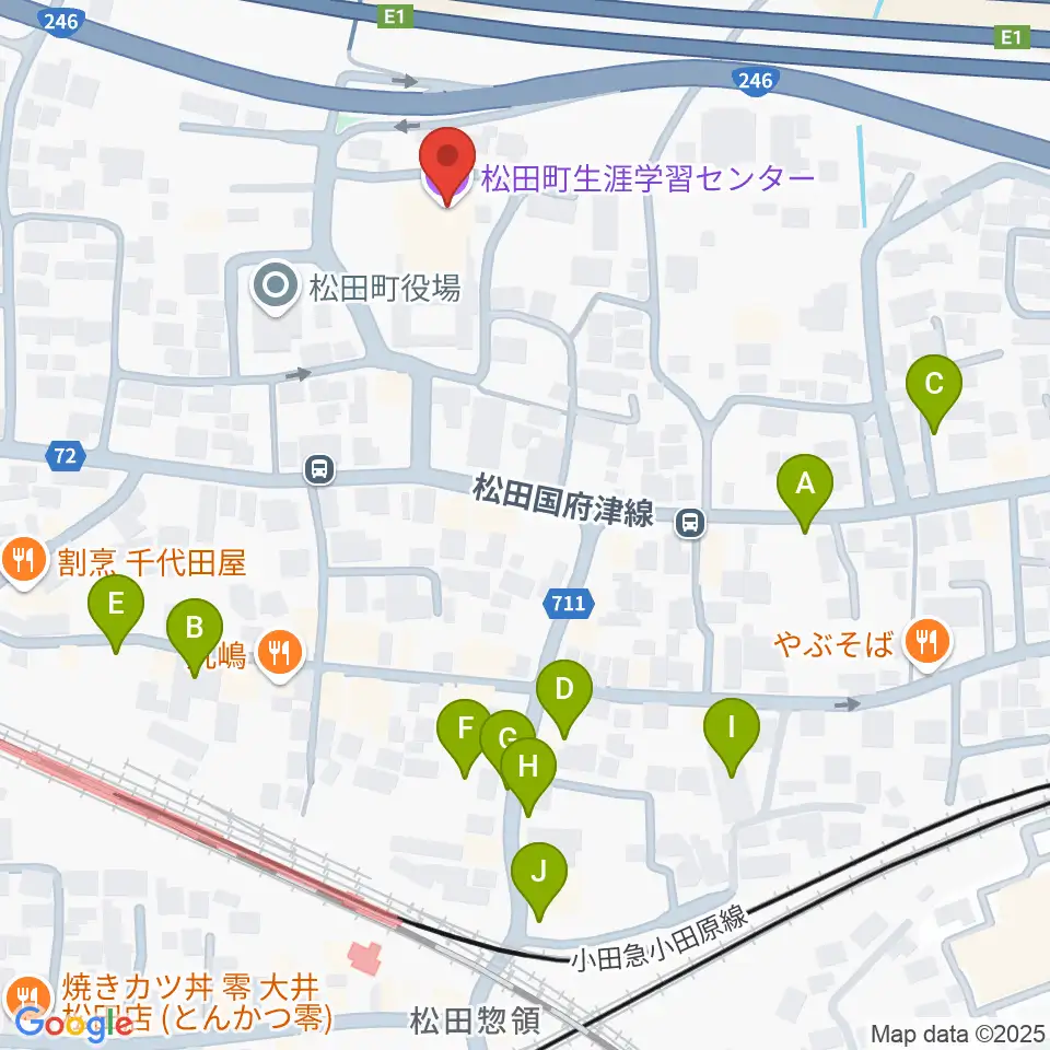 松田町生涯学習センター周辺の駐車場・コインパーキング一覧地図
