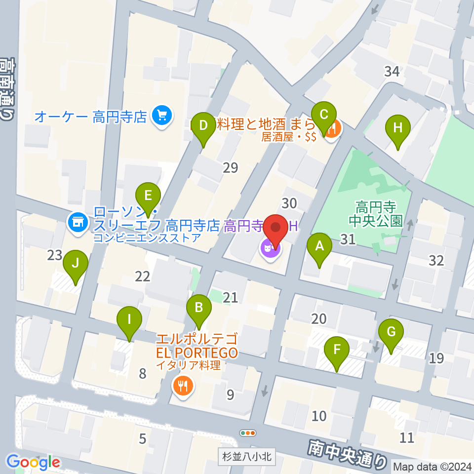 AMPcafe周辺の駐車場・コインパーキング一覧地図