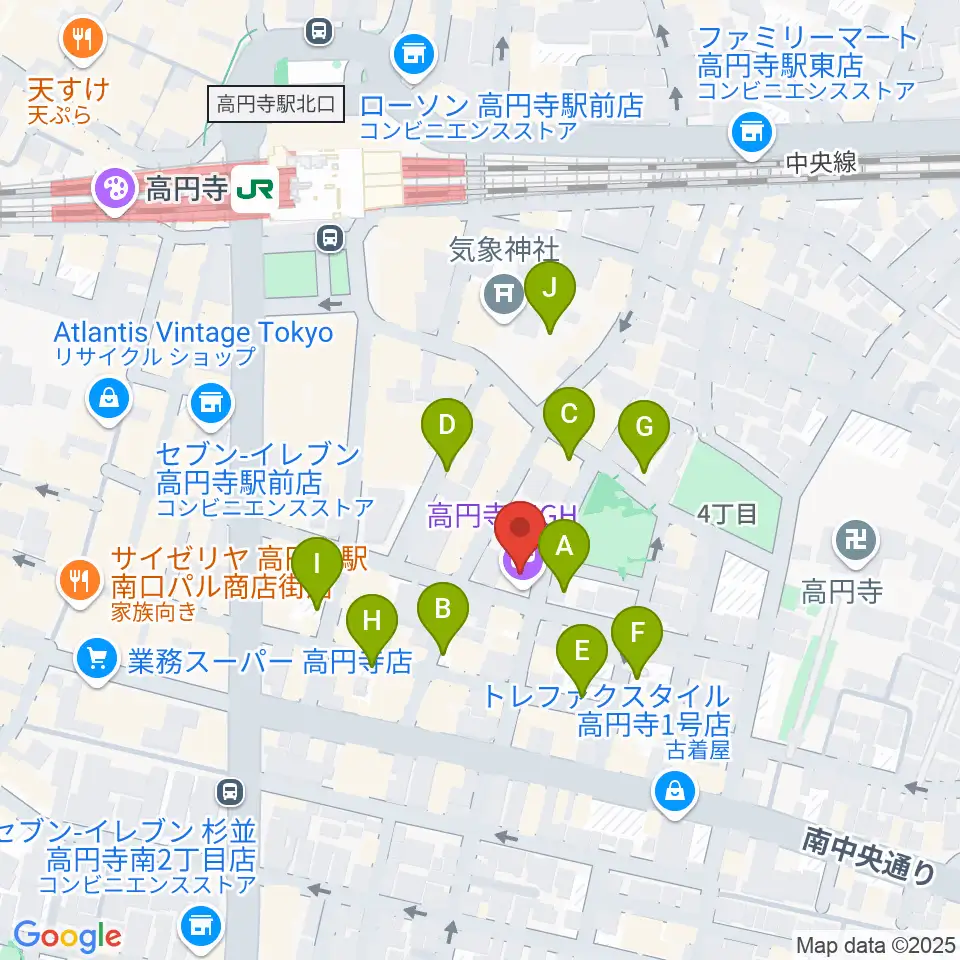 AMPcafe周辺の駐車場・コインパーキング一覧地図