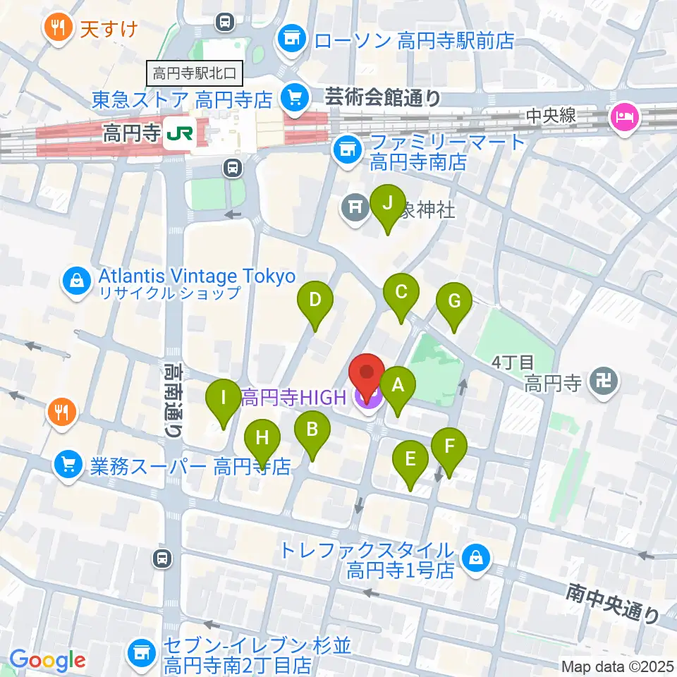 AMPcafe周辺の駐車場・コインパーキング一覧地図