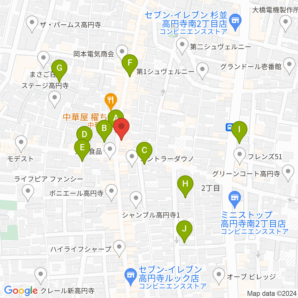 和楽器BAR 龍宮周辺の駐車場・コインパーキング一覧地図