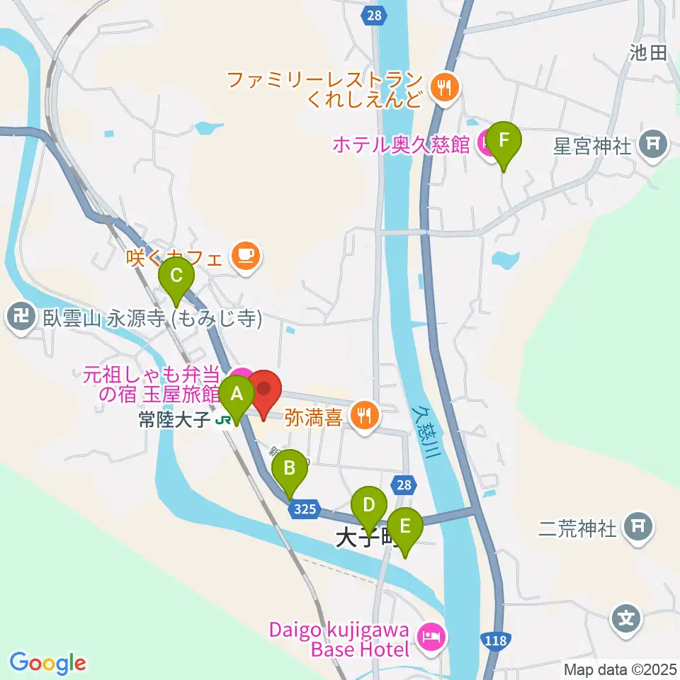 大子町文化福祉会館まいん周辺の駐車場・コインパーキング一覧地図