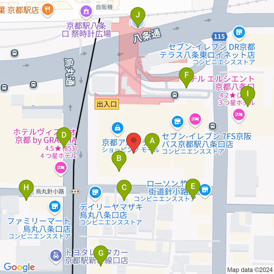 龍谷大学 響都ホール 校友会館周辺の駐車場・コインパーキング一覧地図