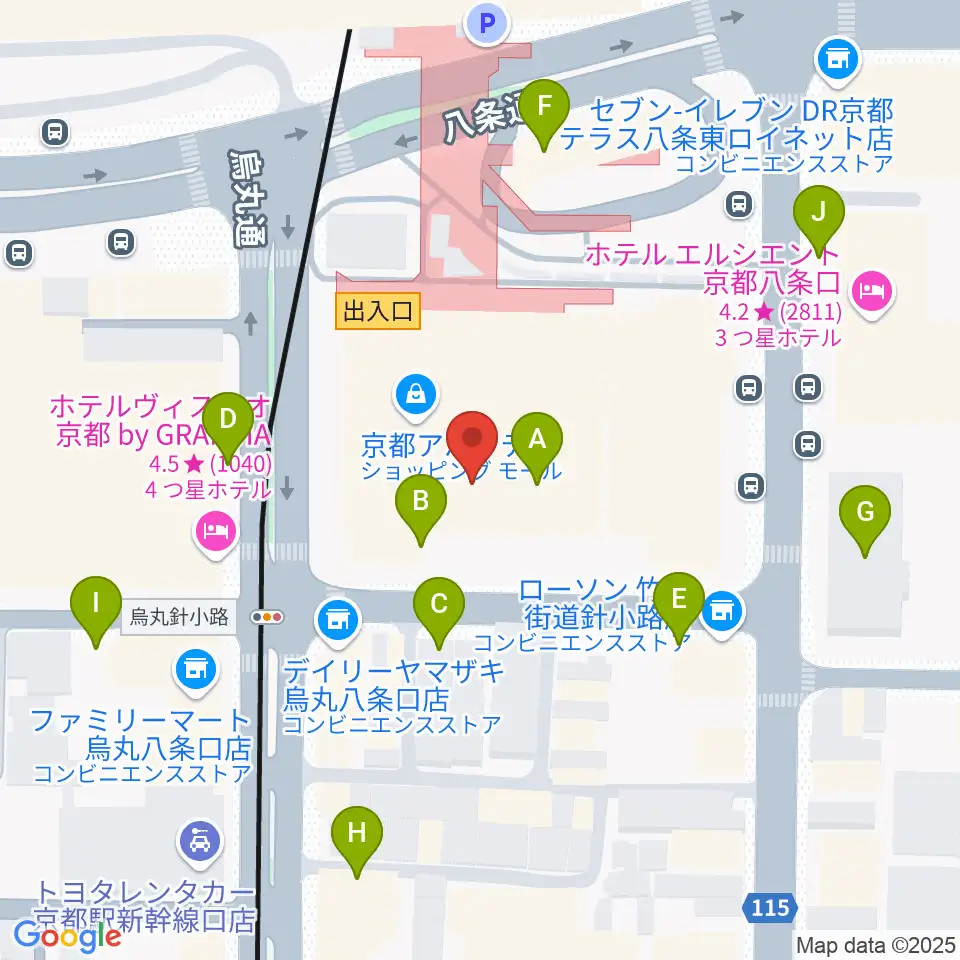 龍谷大学 響都ホール 校友会館周辺の駐車場・コインパーキング一覧地図