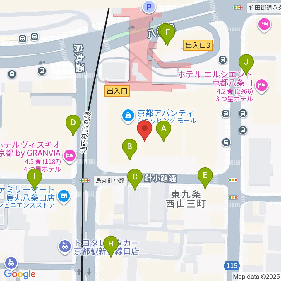 龍谷大学 響都ホール 校友会館周辺の駐車場・コインパーキング一覧地図