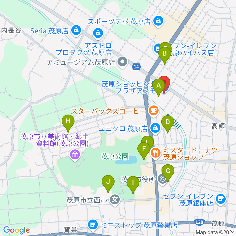 ASMO劇場周辺の駐車場・コインパーキング一覧地図