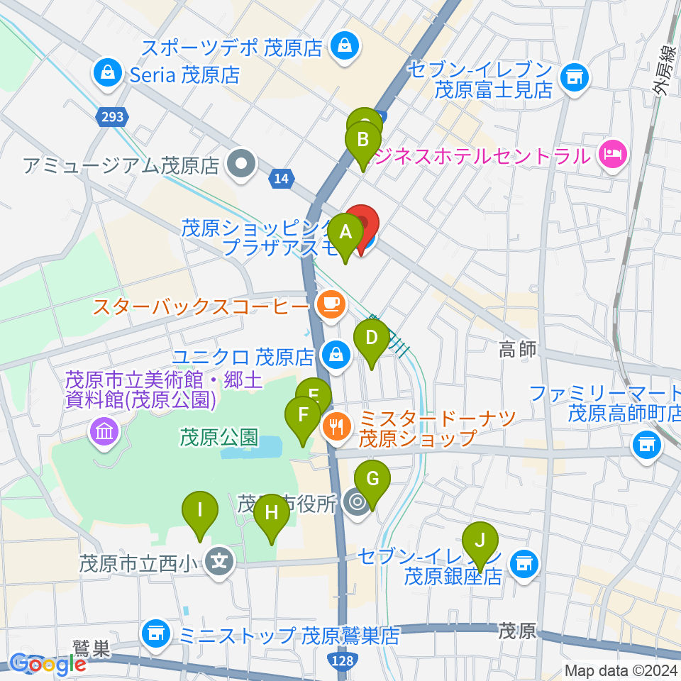 ASMO劇場周辺の駐車場・コインパーキング一覧地図