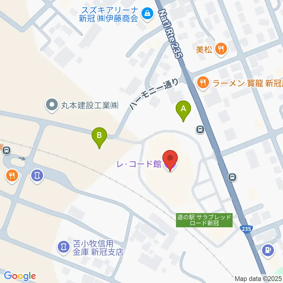 新冠レ・コード館周辺の駐車場・コインパーキング一覧地図