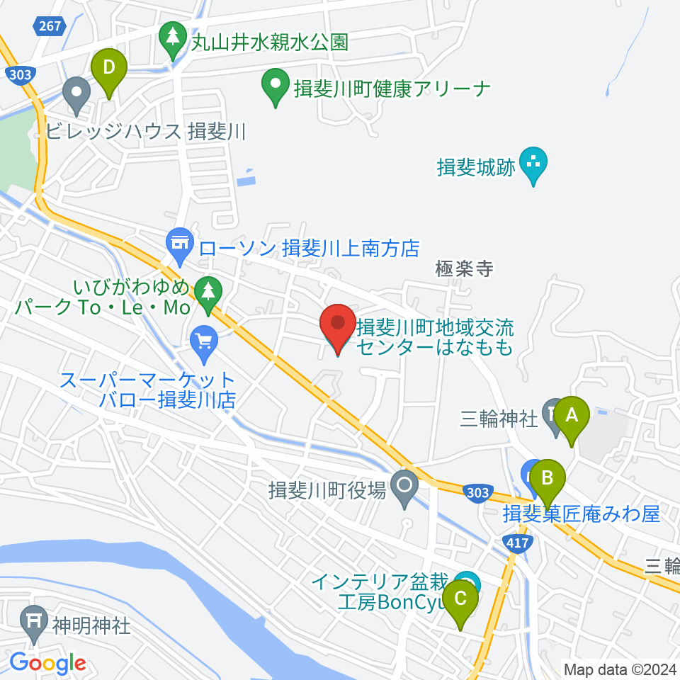 揖斐川町地域交流センターはなもも周辺の駐車場・コインパーキング一覧地図