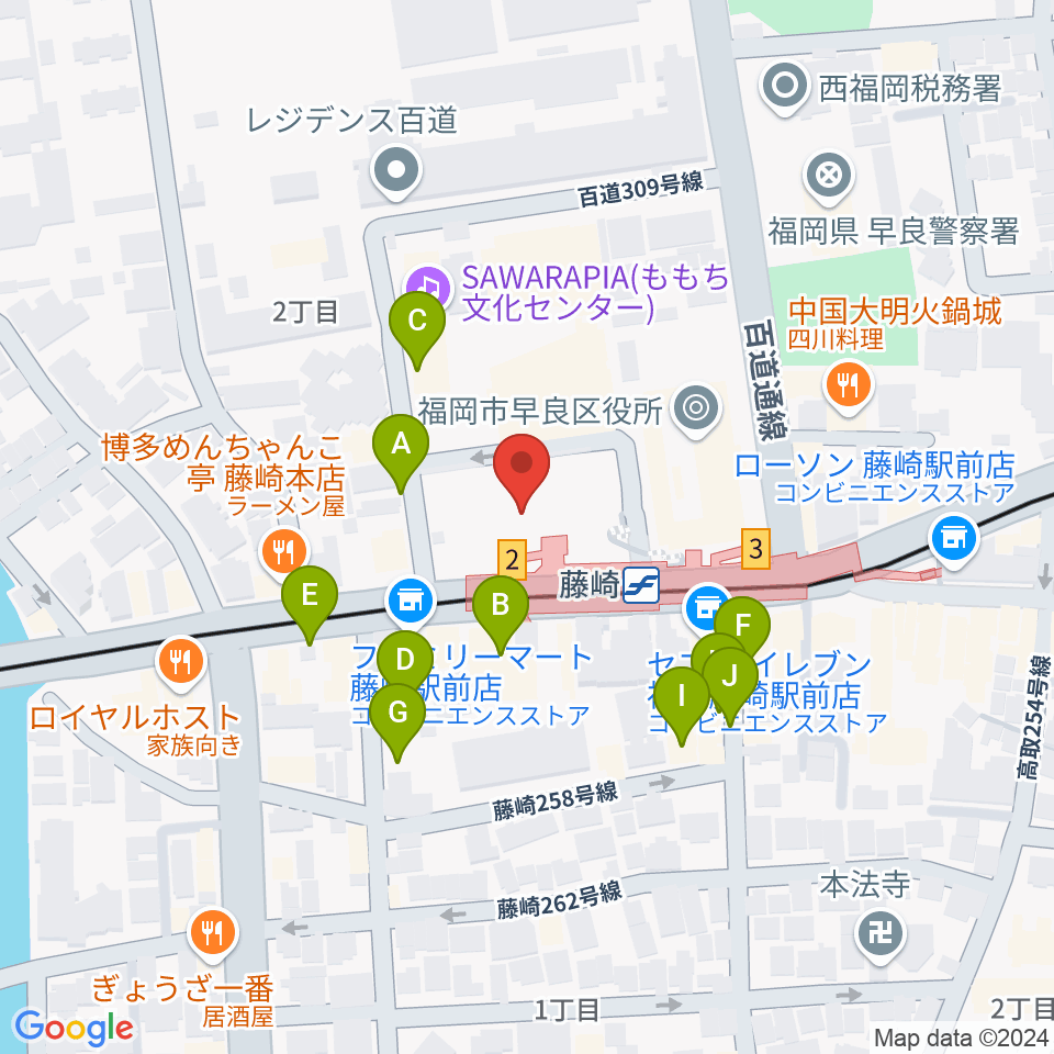 福岡市立早良市民センター周辺の駐車場・コインパーキング一覧地図