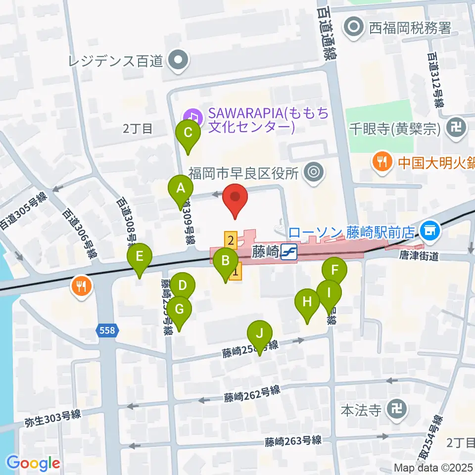 福岡市立早良市民センター周辺の駐車場・コインパーキング一覧地図