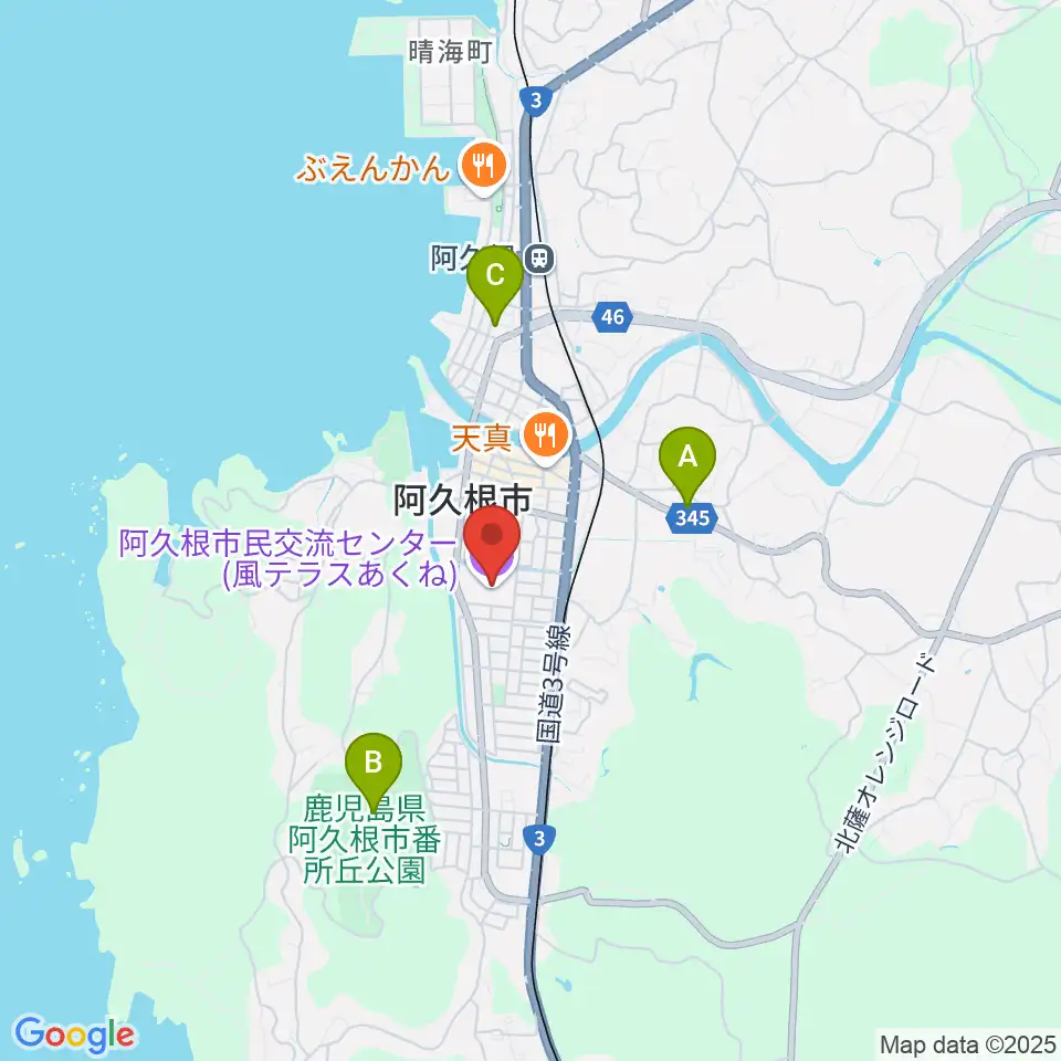 阿久根市民交流センター 風テラスあくね周辺の駐車場・コインパーキング一覧地図