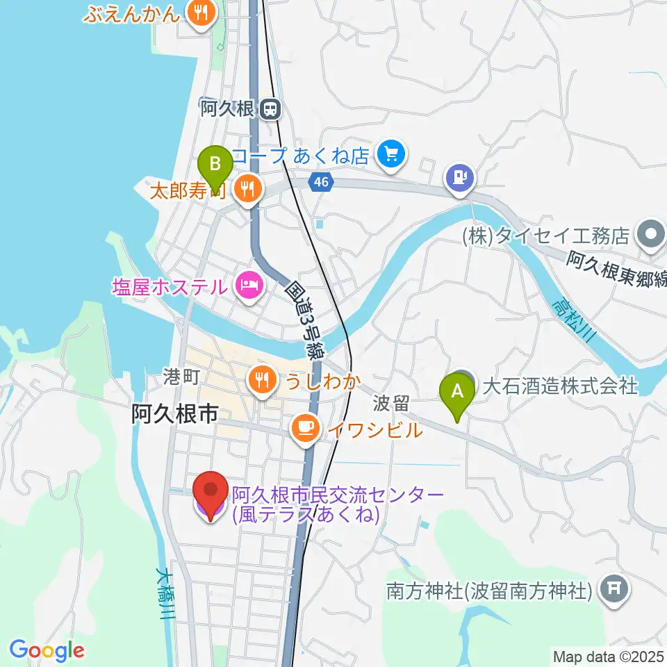 阿久根市民交流センター 風テラスあくね周辺の駐車場・コインパーキング一覧地図