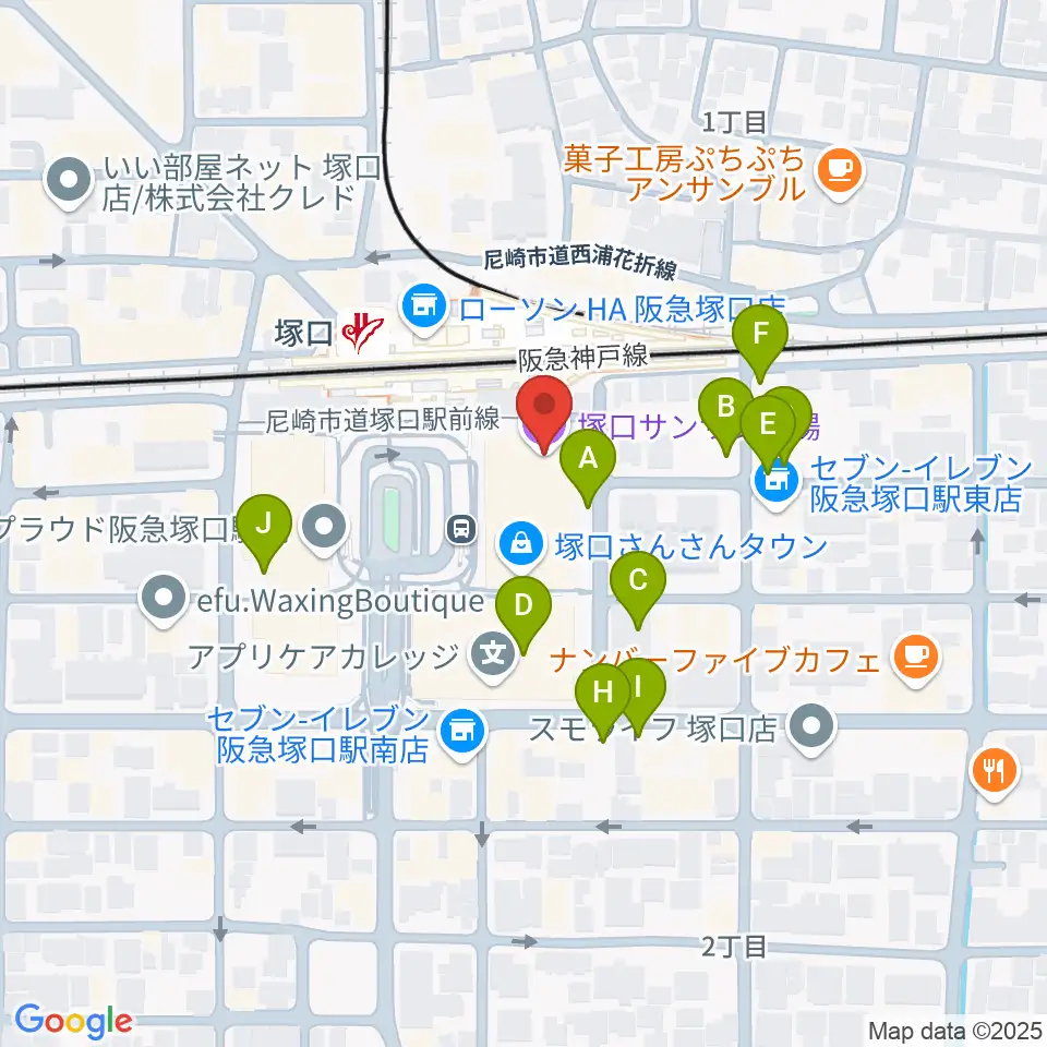 塚口サンサン劇場周辺の駐車場・コインパーキング一覧地図