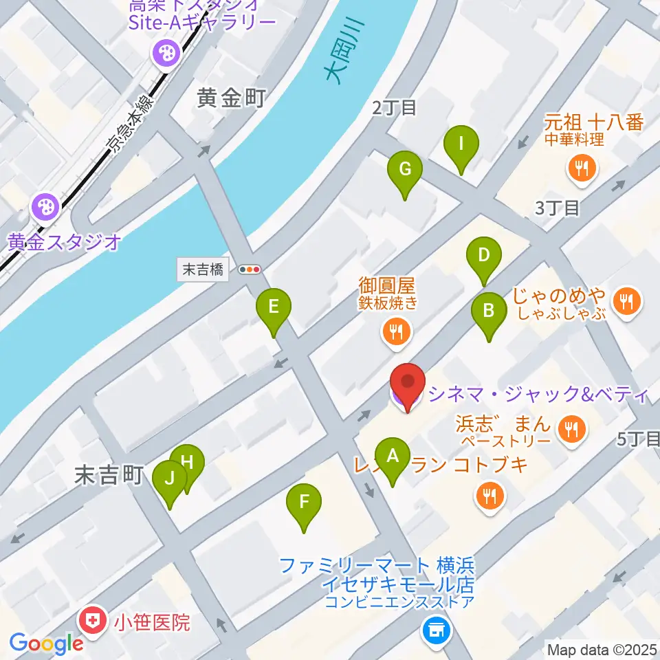 横浜シネマ・ジャック&ベティ周辺の駐車場・コインパーキング一覧地図