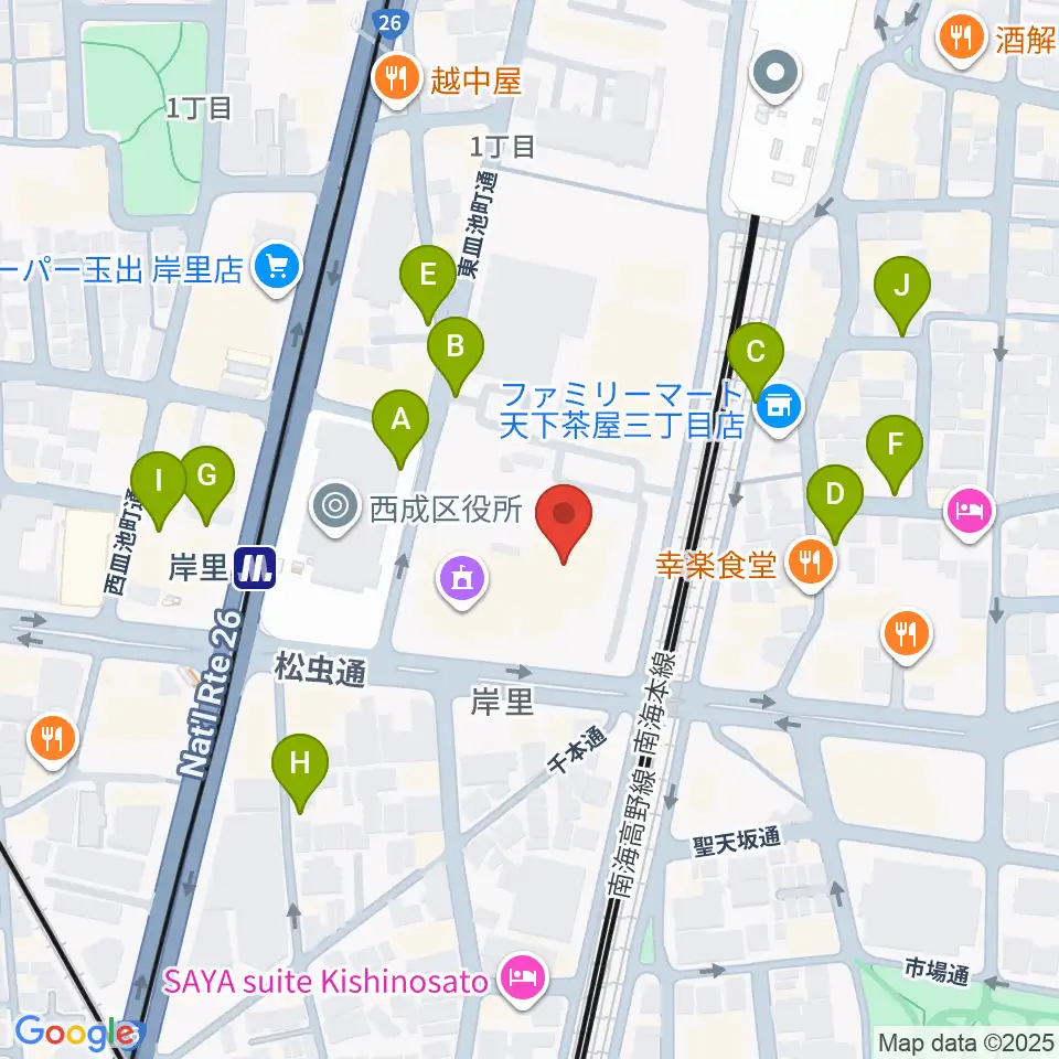 大阪フィルハーモニー会館周辺の駐車場・コインパーキング一覧地図