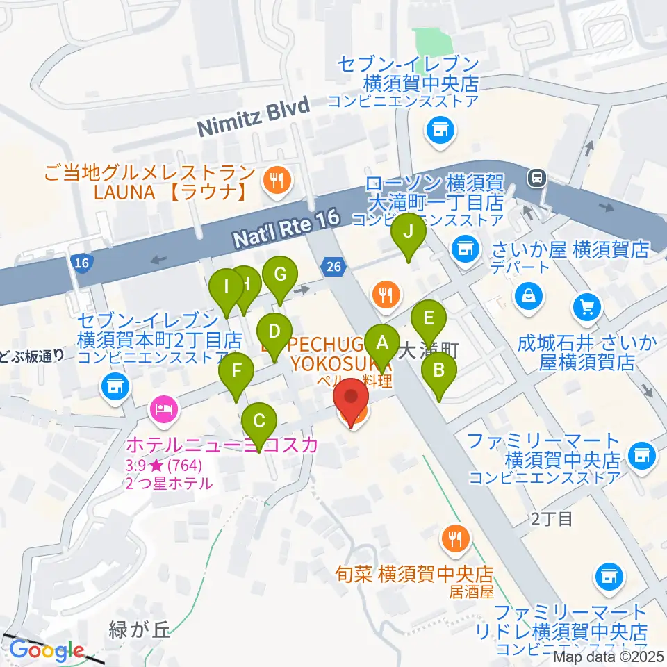 Blue in Green周辺の駐車場・コインパーキング一覧地図
