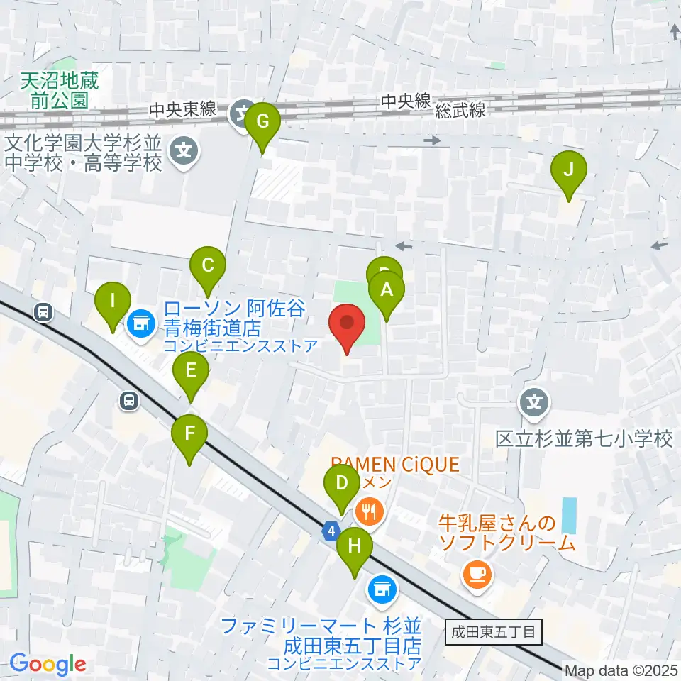 長谷部ギター教室周辺の駐車場・コインパーキング一覧地図