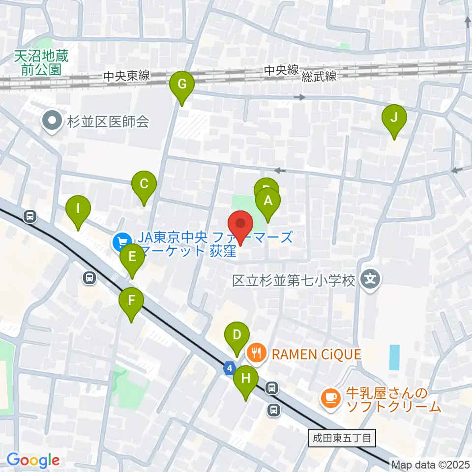 長谷部ギター教室周辺の駐車場・コインパーキング一覧地図