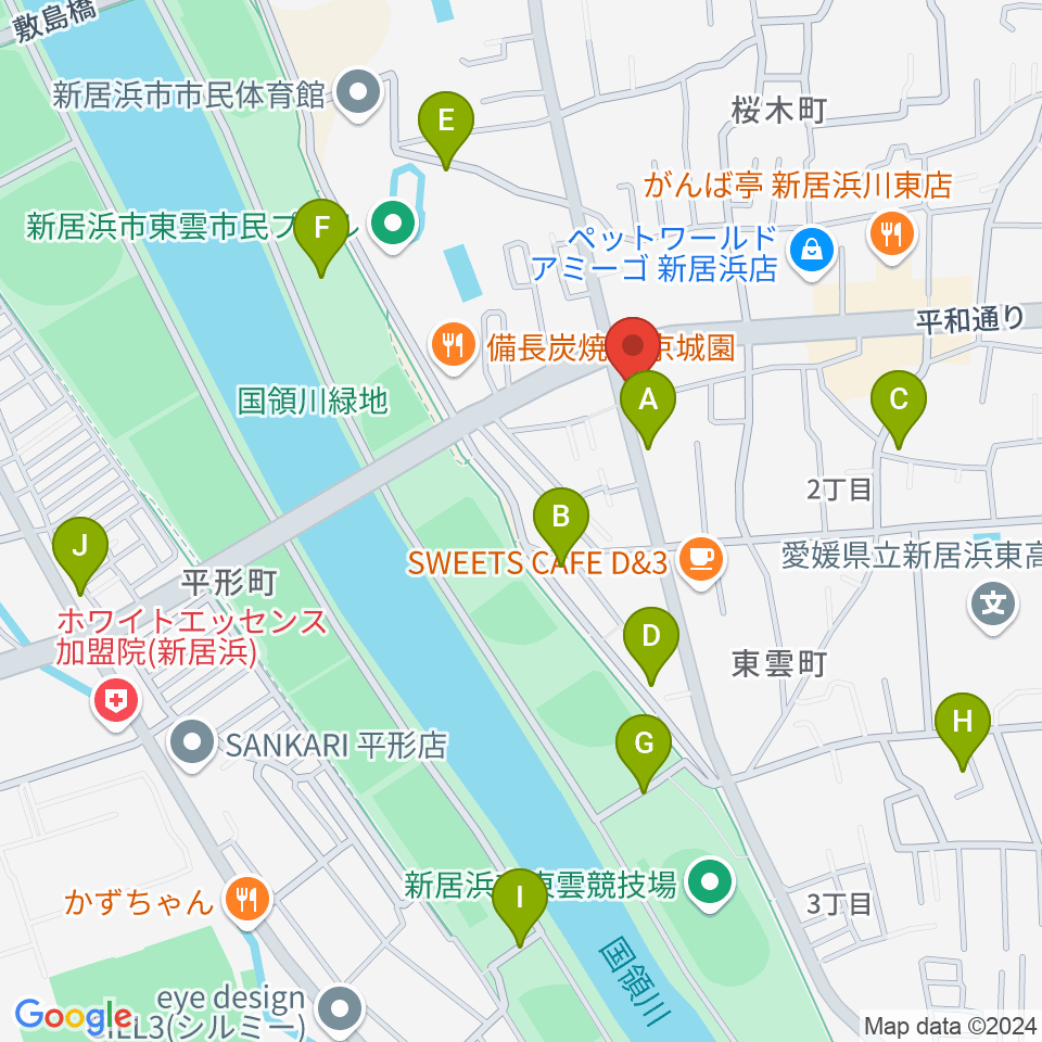 ヤストミ楽器・音楽教室周辺の駐車場・コインパーキング一覧地図